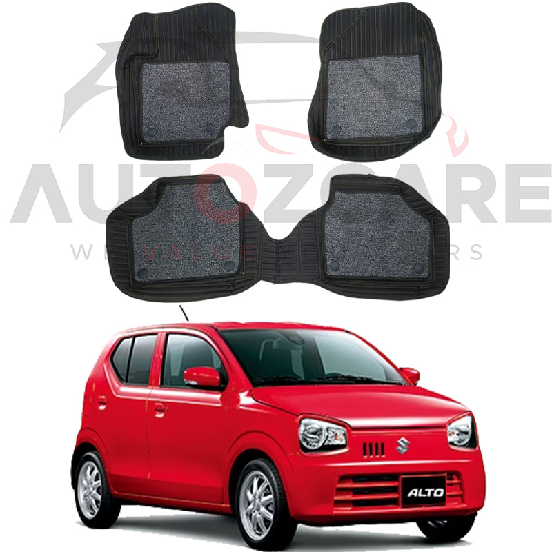 Suzuki Alto 9D Custom Floor Mat 3 Pcs - Model 2014-2019