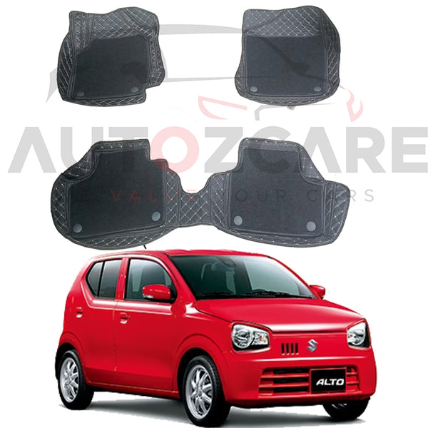 Suzuki Alto 9D Custom Floor Mat 3 Pcs - Model 2014-2019