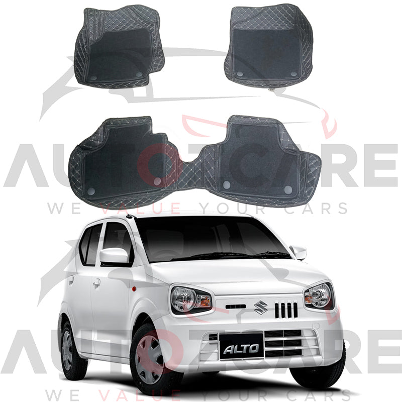 Suzuki Alto 9D Custom Floor Mat 3 Pcs - Model 2019-2025
