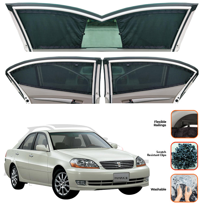 Toyota Mark 2 II Custom Car Sliding Curtains - Model 2000-2004