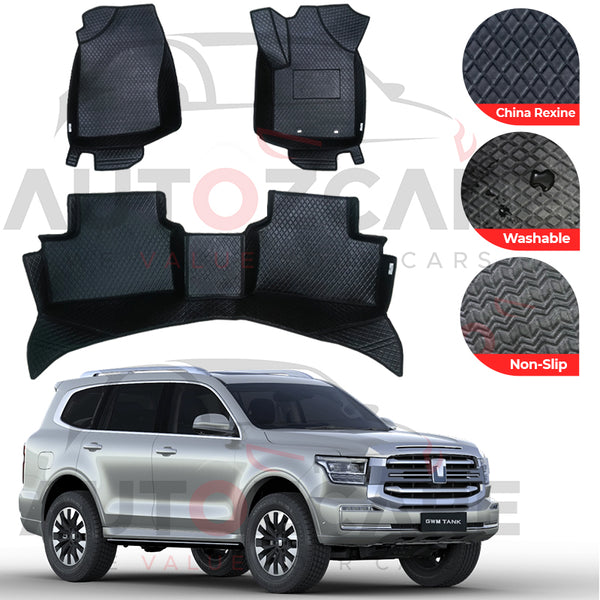 GWM Tank 500 China Rexine Floor Mat (Tray Style) 3PCS - Model 2024-2025