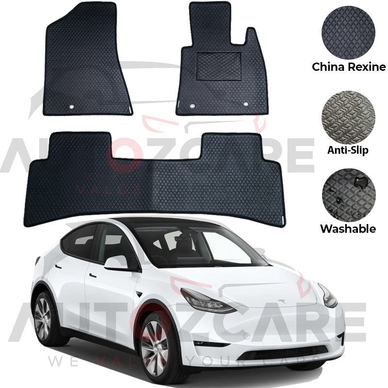 Tesla Model Y China Rexine Floor Mat  - Model 2020-2025