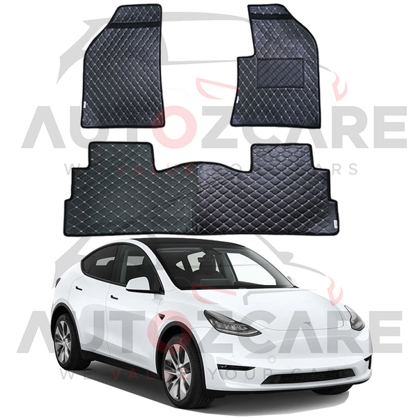 Tesla Model Y 7D Floor Mat (Flat Style) 3PCS - Model 2020-2025
