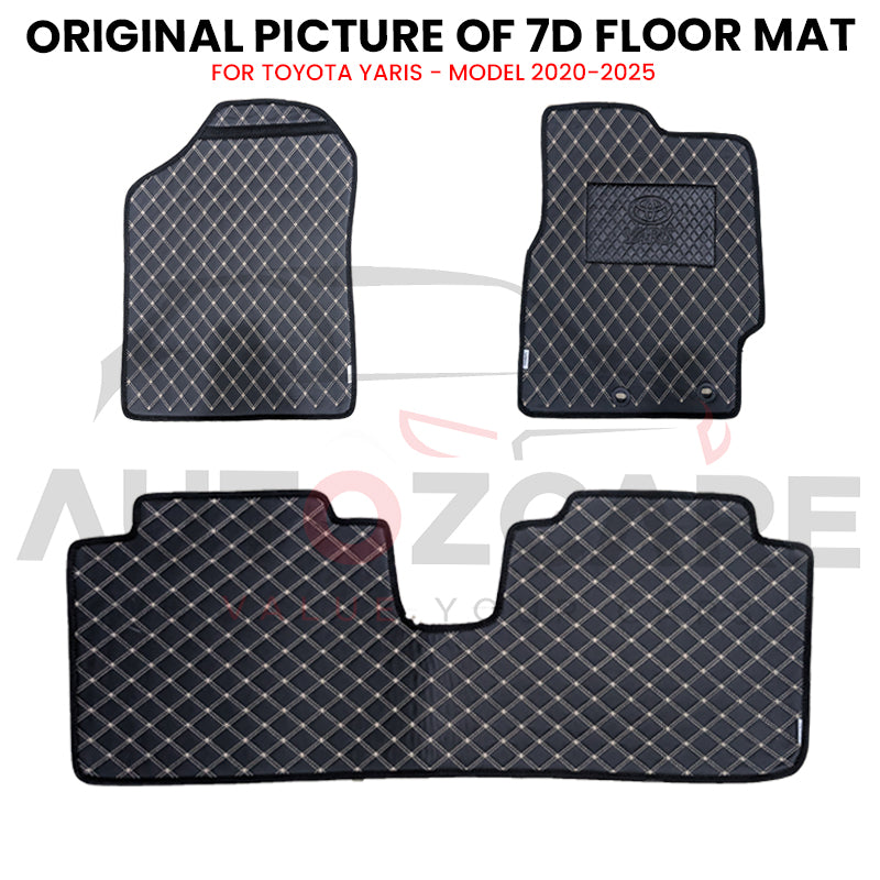 Toyota Yaris 7D Floor Mat ( Flat Style ) - Model 2020-2025