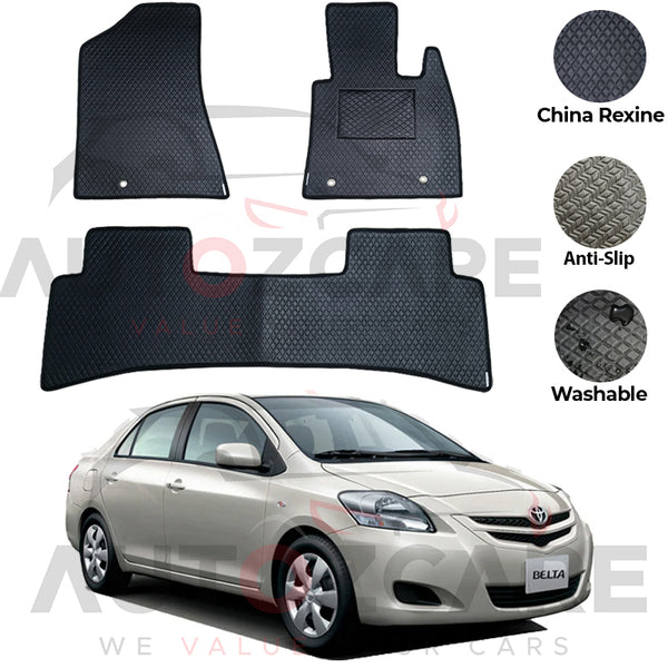 Toyota Belta China Rexine Floor Mat 3PCS - Model 2005-2012