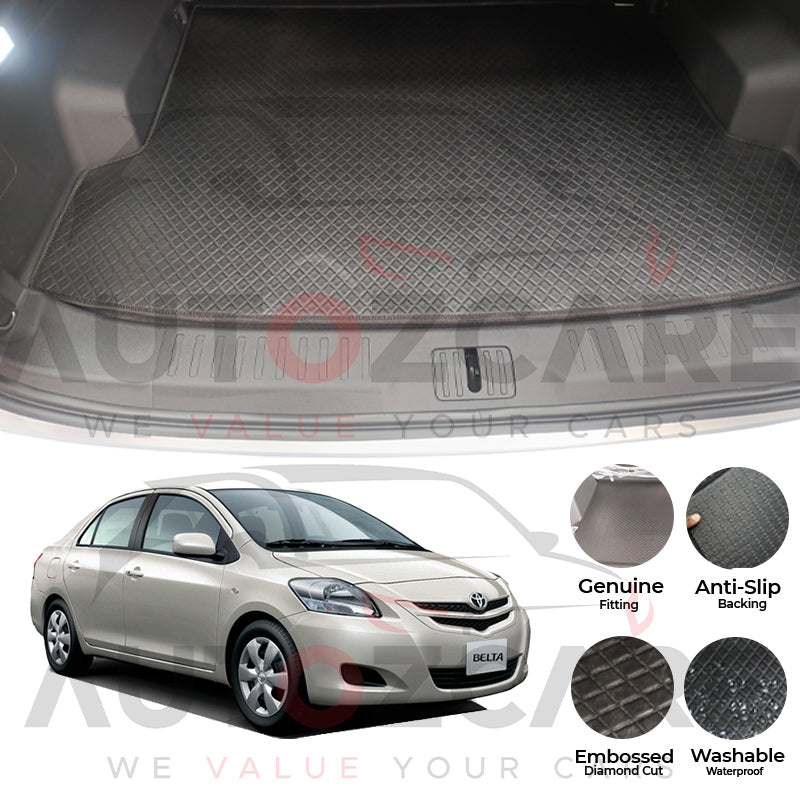 Toyota Belta China Rexine Custom-Size Trunk Mat - Model 2005-2012
