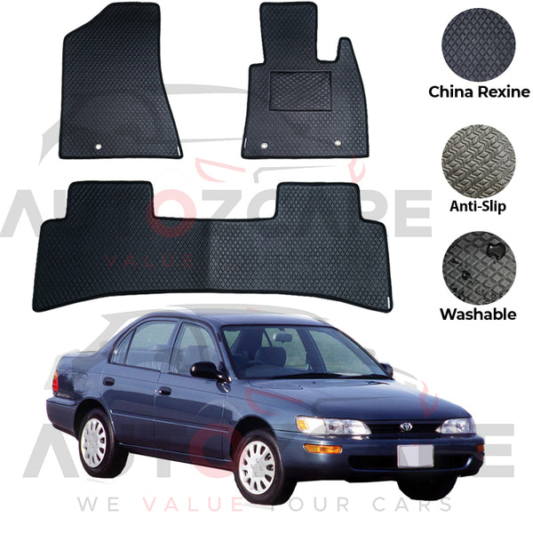 Toyota Corolla China Rexine Floor Mat 3PCS - Model 1987-1994