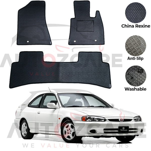 Toyota Corolla China Rexine Floor Mat 3PCS - Model 1995-2002