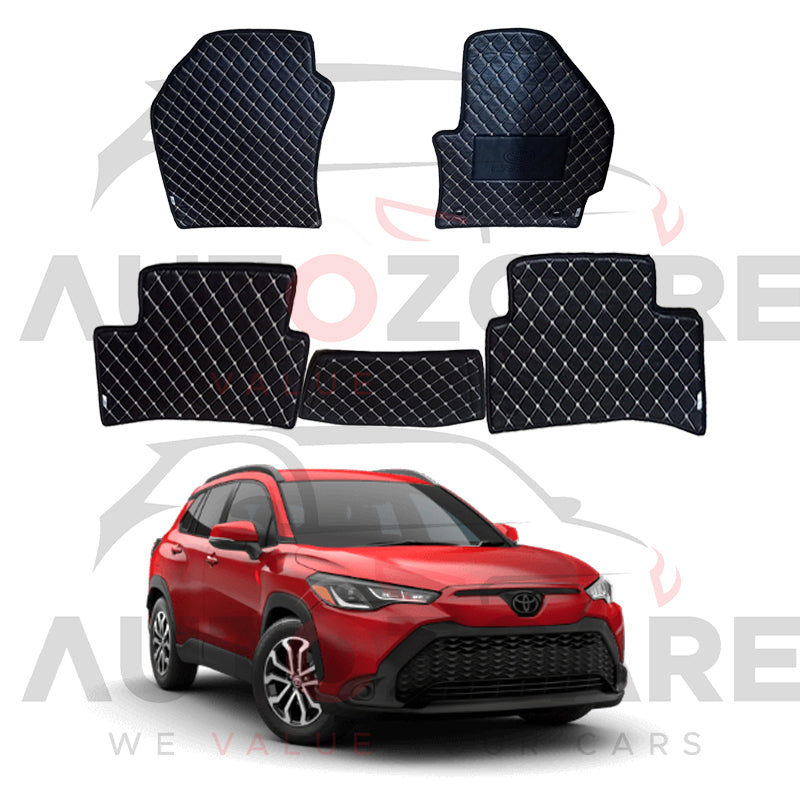 Toyota Corolla Cross 7D Floor Mat ( Flat Style ) 5Pcs - Model 2020-2025