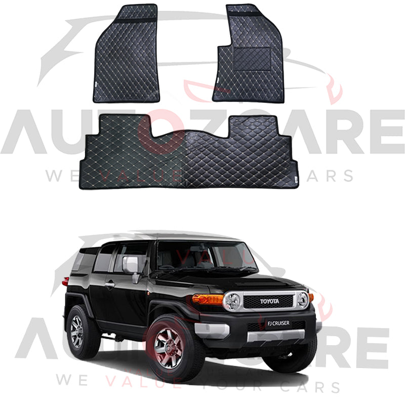 Toyota Fj Cruiser 7D Floor Mat ( Flat Style ) 3PCS - Model 2006-2018