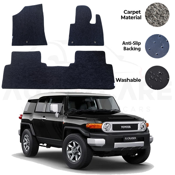 Toyota Fj Cruiser Genuine Fitting Carpet Floor Mat 3PCS - Model 2006-2018