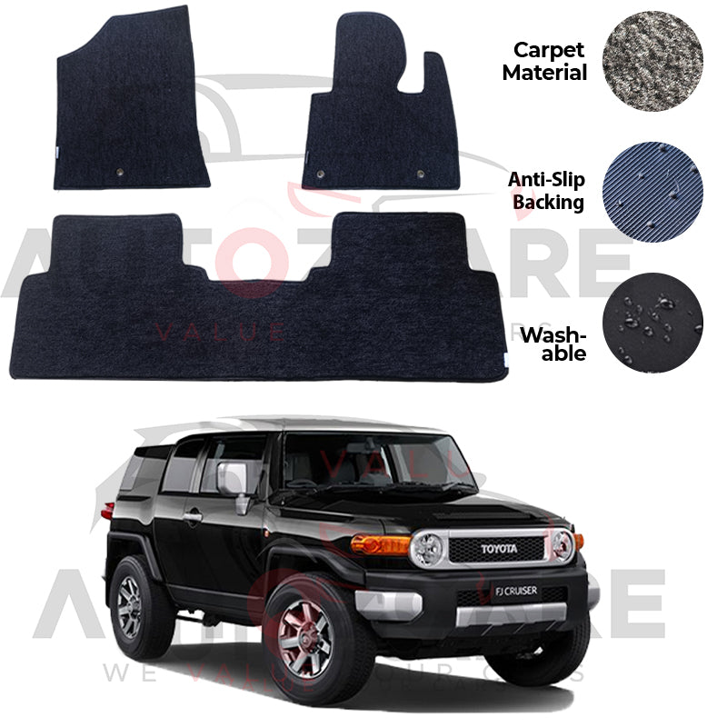 Toyota Fj Cruiser Genuine Fitting Carpet Floor Mat 3PCS - Model 2006-2018