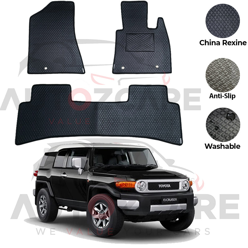 Toyota Fj Cruiser China Rexine Floor Mat 3PCS - Model 2006-2018