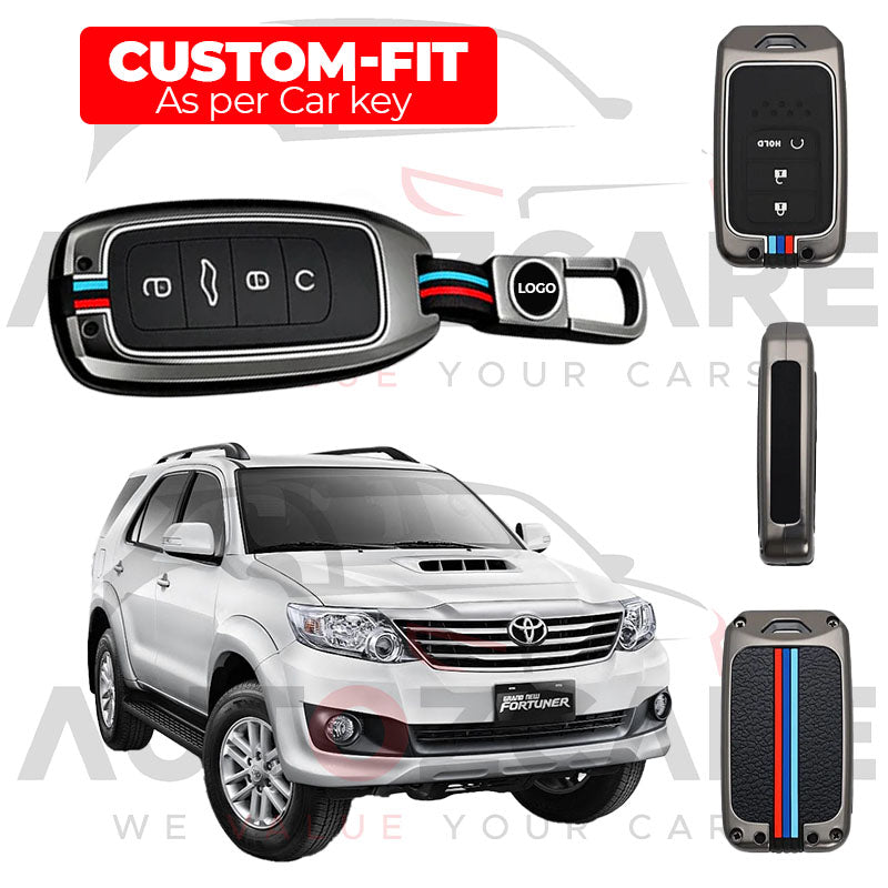 Toyota Fortuner Remote Key Cover with Keychain - Model 2013-2016