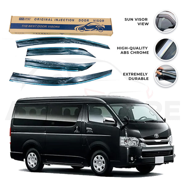 Toyota Hiace Air press sun visor with chrome model 2004-2018 - AutozCare Pakistan