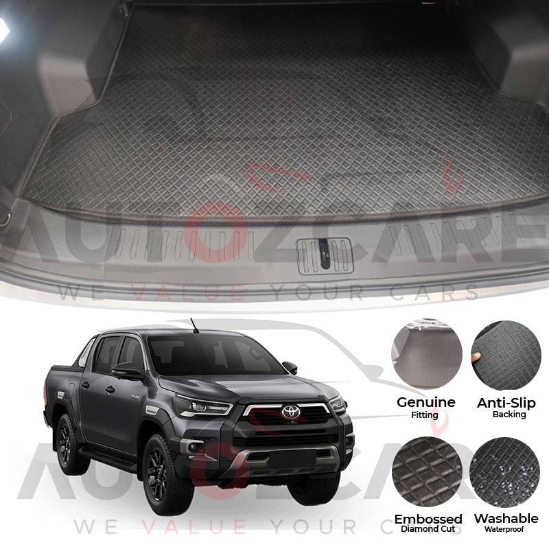 Toyota Hilux Revo Vigo Rocco China Rexine Custom-Size Trunk Mat - Model 2016-2025