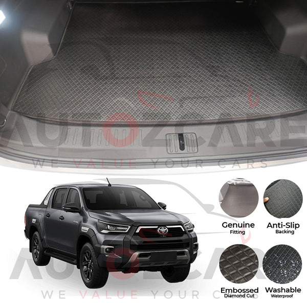 Toyota Hilux Revo Vigo Rocco China Rexine Custom-Size Trunk Mat - Model 2016-2025