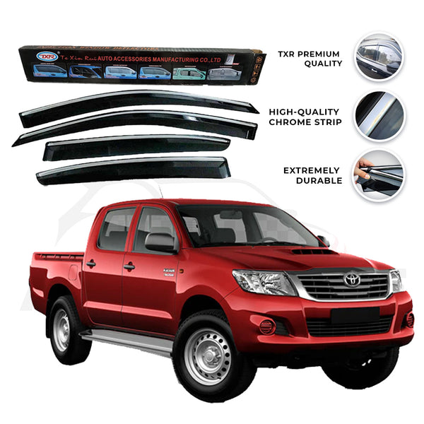 Toyota Hilux Vigo Revo Rocco TXR Air press sun visor with chrome model 1988-1997 - AutozCare Pakistan