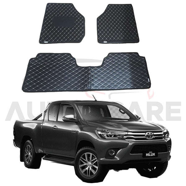 Toyota Hilux Vigo / Revo / Rocco 7D Floor Mat ( Flat Style ) - Model 2016-2022
