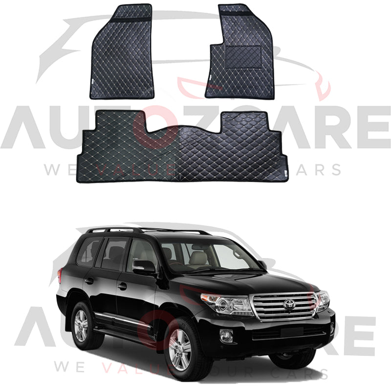 Toyota Land Cruiser LC200 V8 7D Floor Mat ( Flat Style ) 3PCS - Model 2007-2015