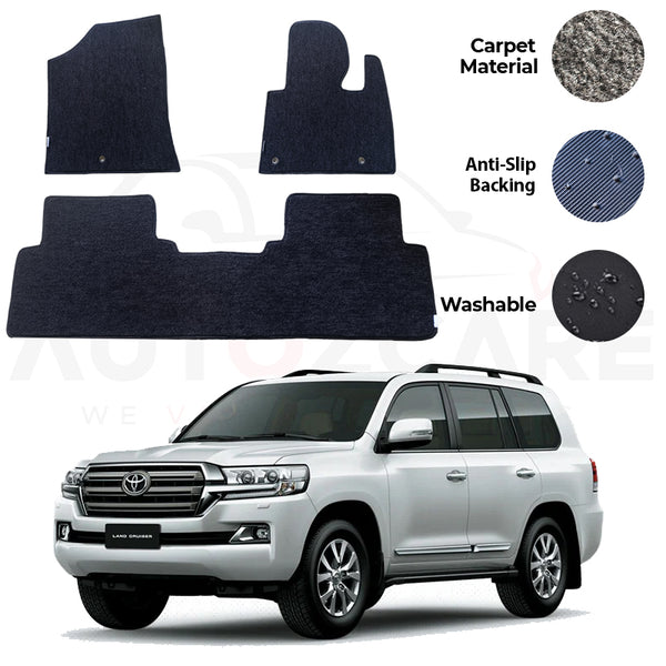 Toyota Land Cruiser Genuine Fitting Carpet Floor Mat 3PCS - Model 2007-2015