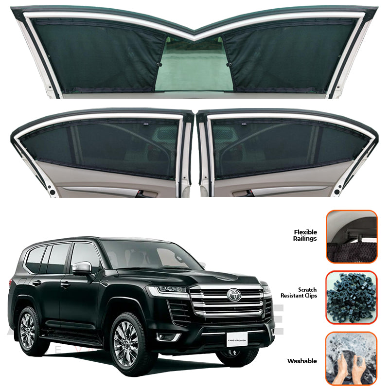 Toyota Land Cruiser LC300 Custom Car Sliding Curtains - Model  2022-2024