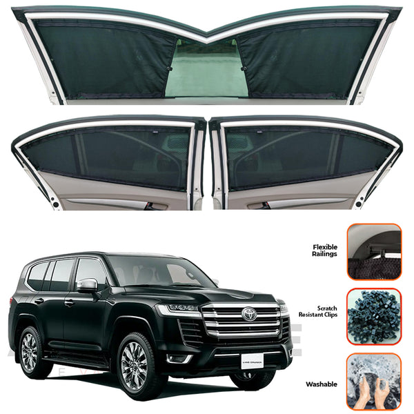 Toyota Land Cruiser LC300 Custom Car Sliding Curtains - Model  2022-2024