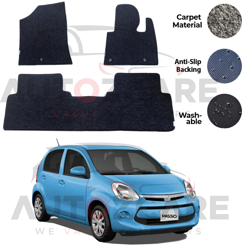 Toyota Passo Genuine Fitting Carpet Floor Mat 3PCS - Model 2011-2016