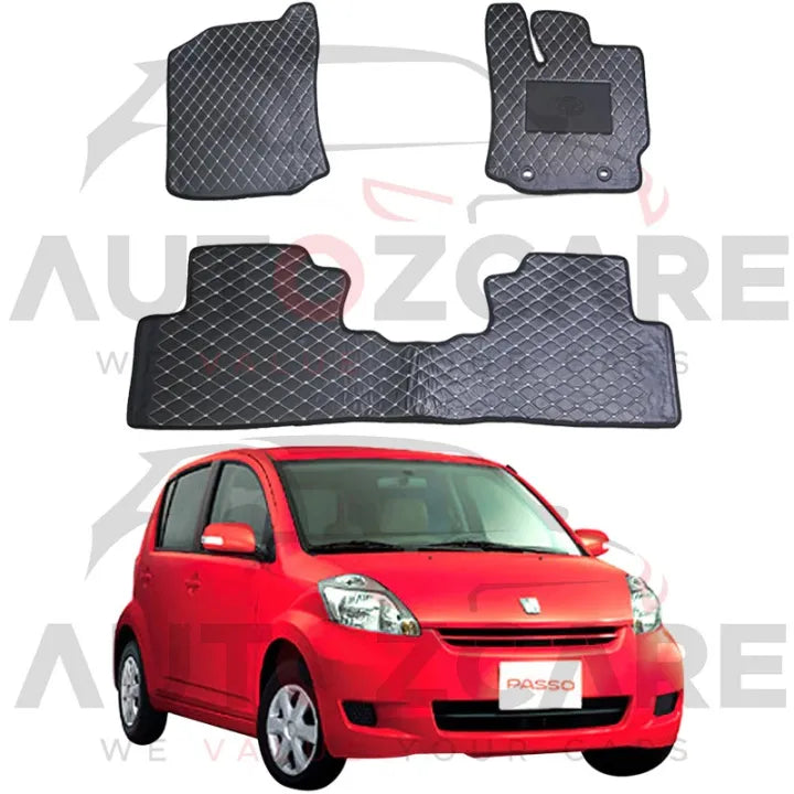 Toyota Passo 7D Floor Mat (Flat Style) 3PCS - Model 2005-2010