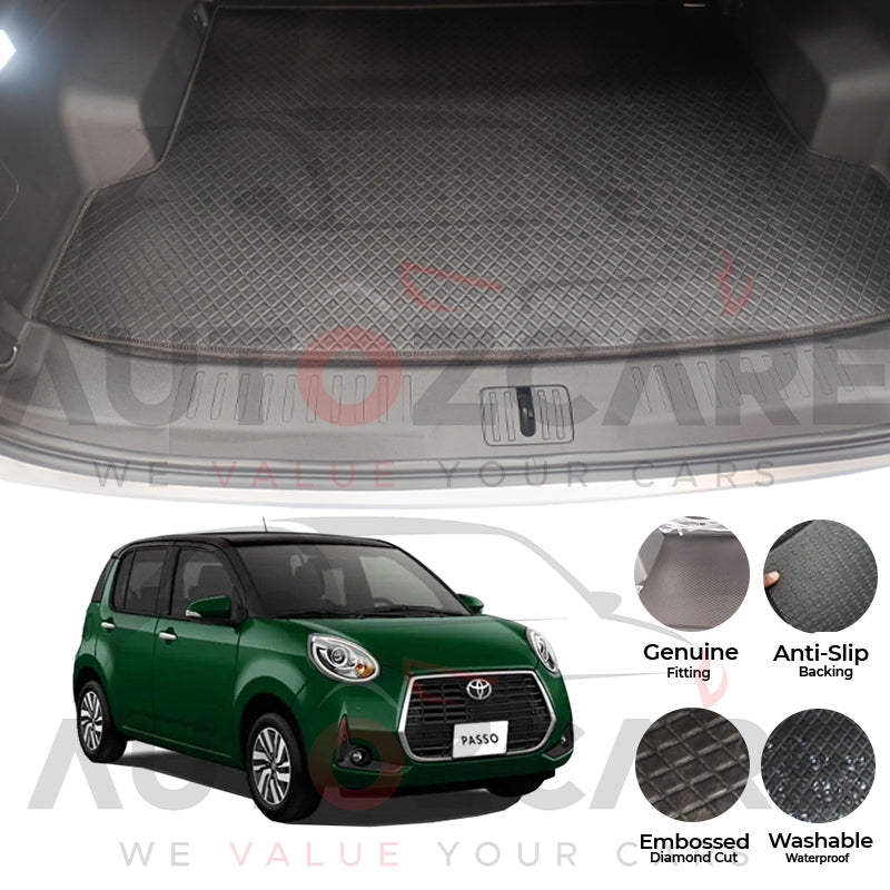 Toyota Passo Moda China Rexine Custom-Size Trunk Mat - Model 2017-2025