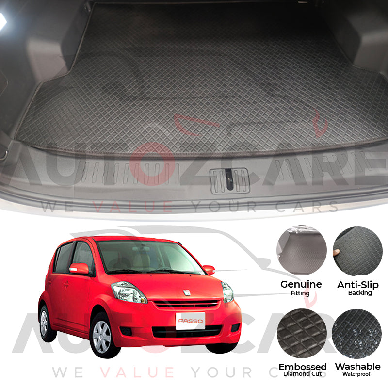 Toyota Passo China Rexine Custom-Size Trunk Mat - Model 2005-2010