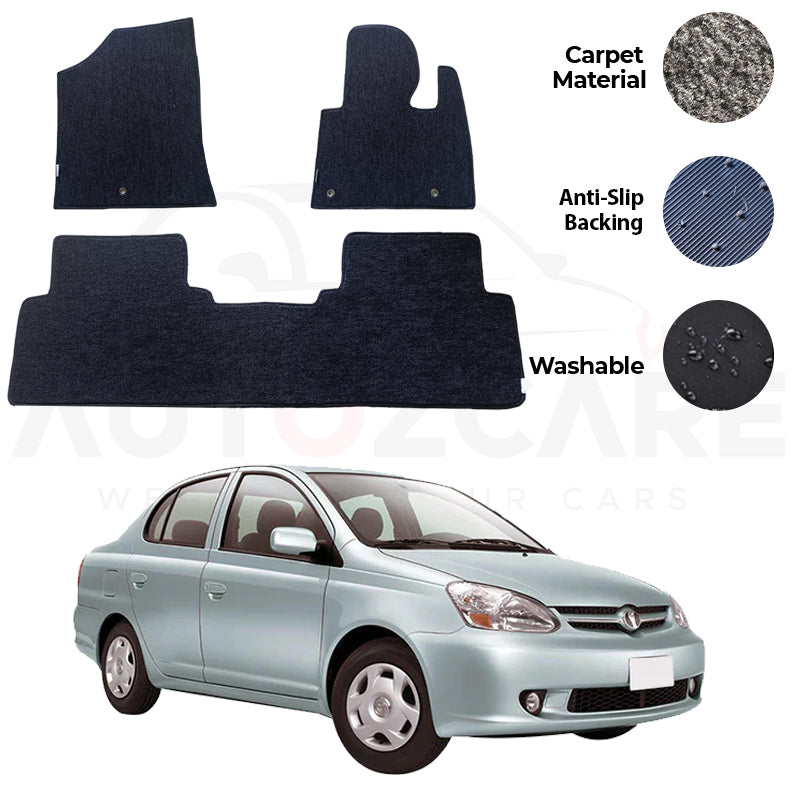 Toyota Platz Genuine Fitting Carpet Floor Mat 3PCS - Model 1999-2005