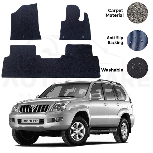 Toyota Prado Genuine Fitting Carpet Floor Mat 3PCS - Model 2002-2009