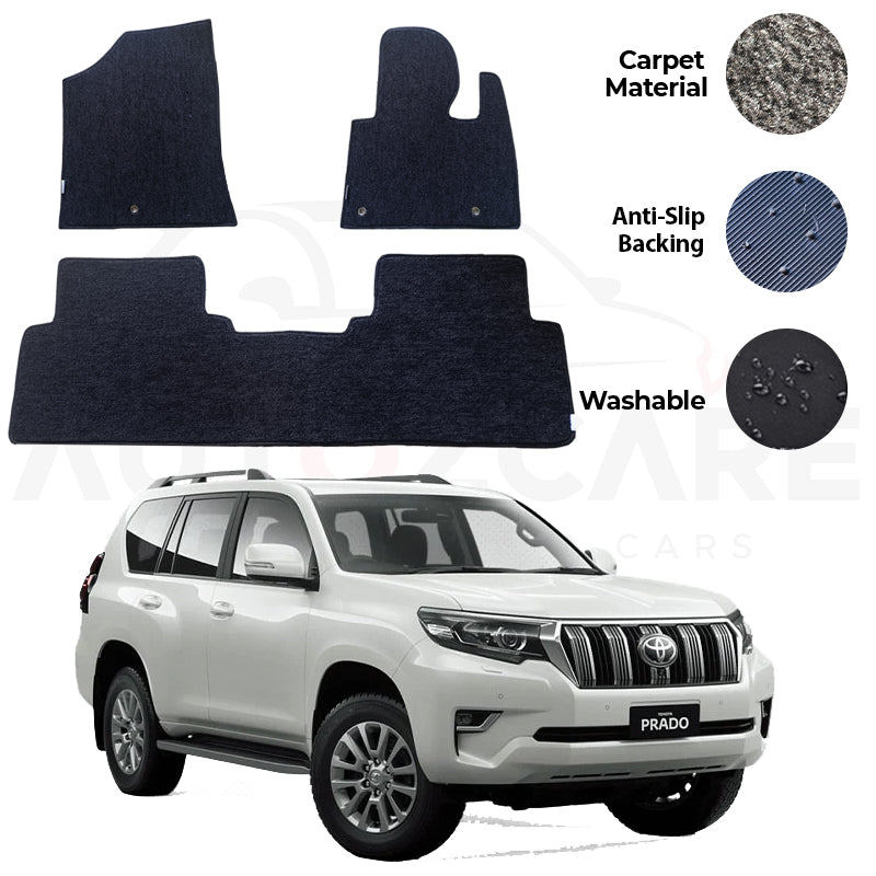 Toyota Prado Genuine Fitting Carpet Floor Mat 3PCS - Model 2009-2018