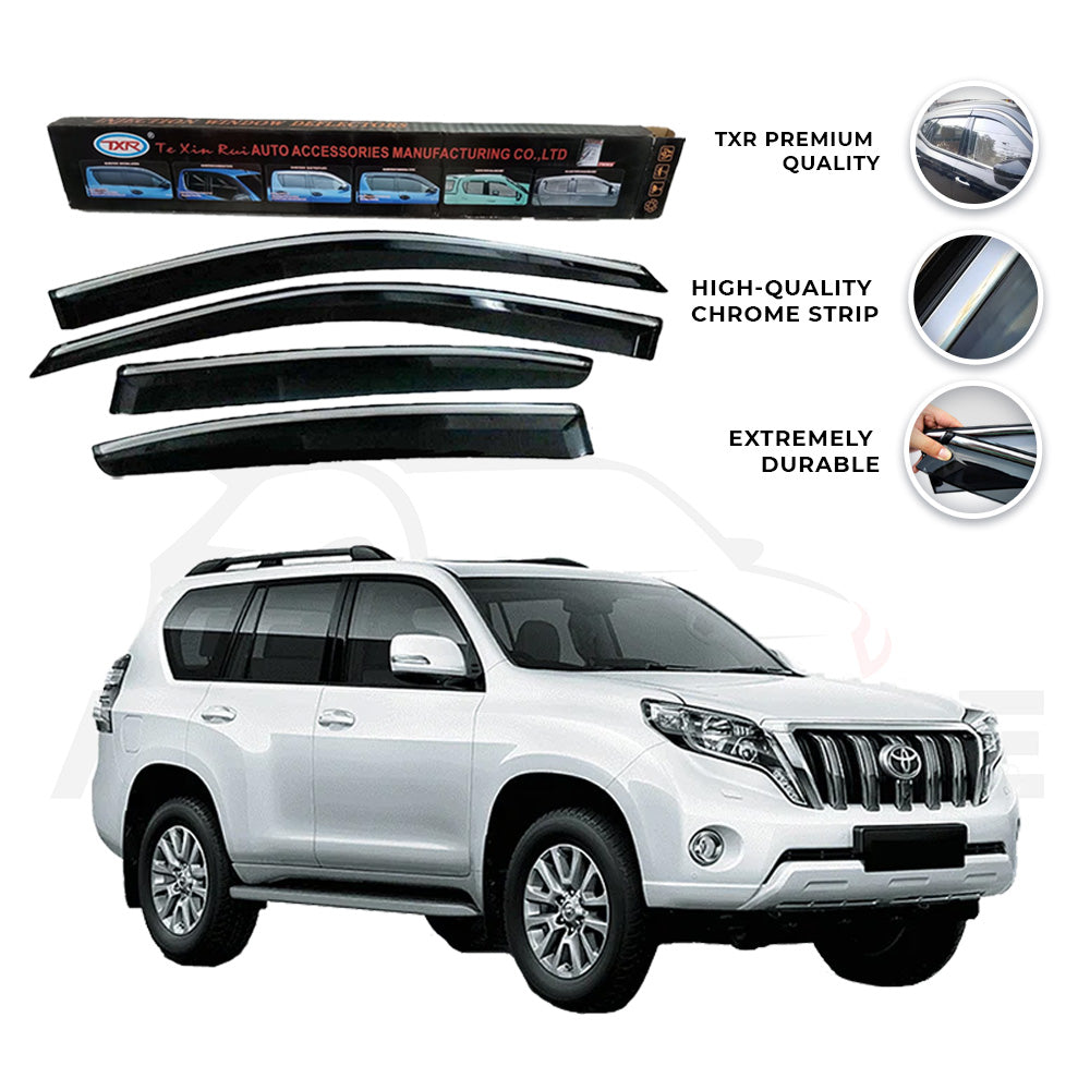 Toyota Prado TRX Air press sun visor with chrome model 2009-2022 - AutozCare Pakistan