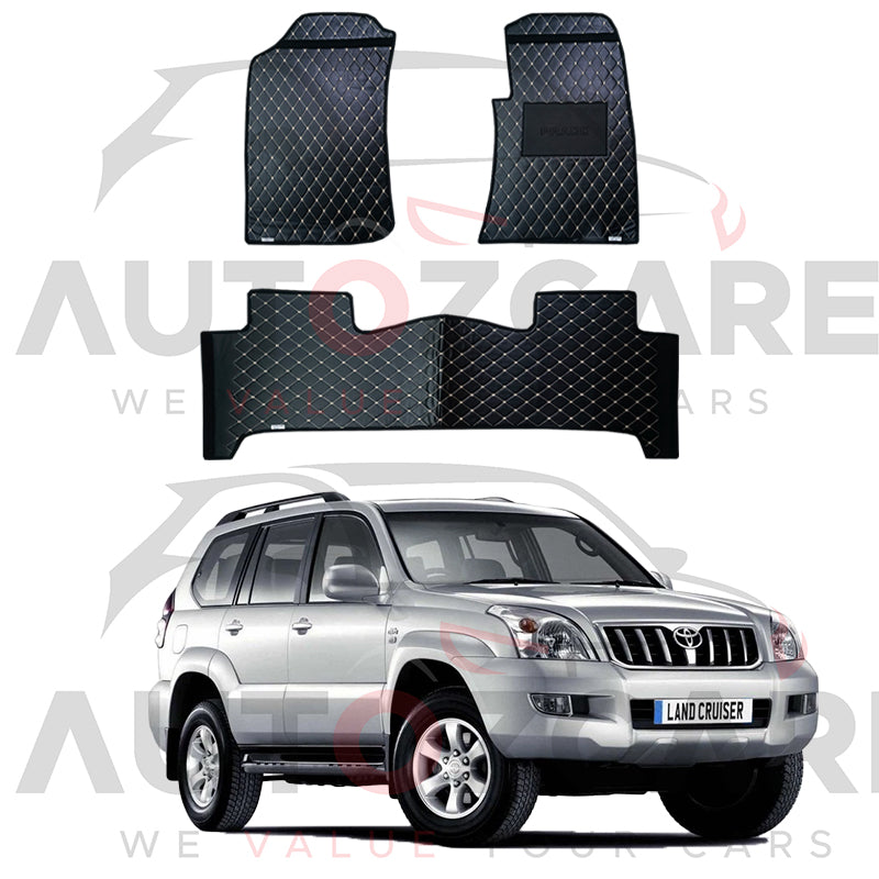 Toyota Prado FJ120 7D Floor Mat (Flat Style) 3PCS - Model 2003-2008