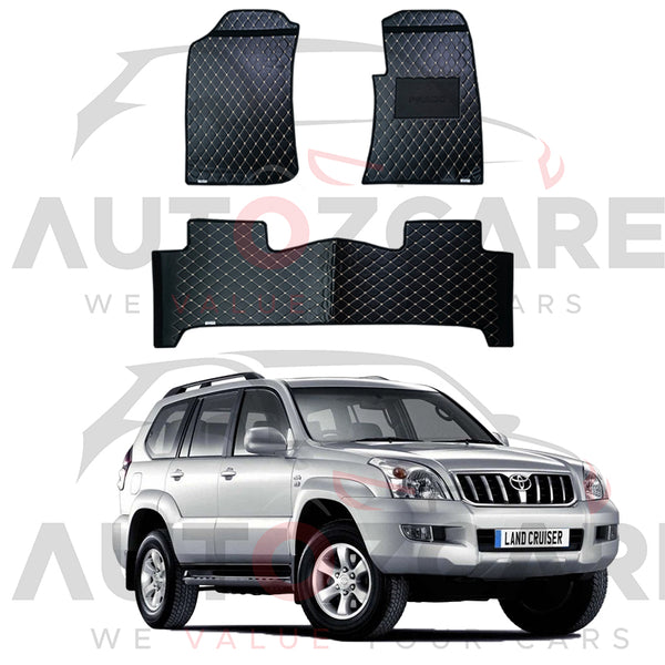 Toyota Prado FJ120 7D Floor Mat (Flat Style) 3PCS - Model 2003-2008