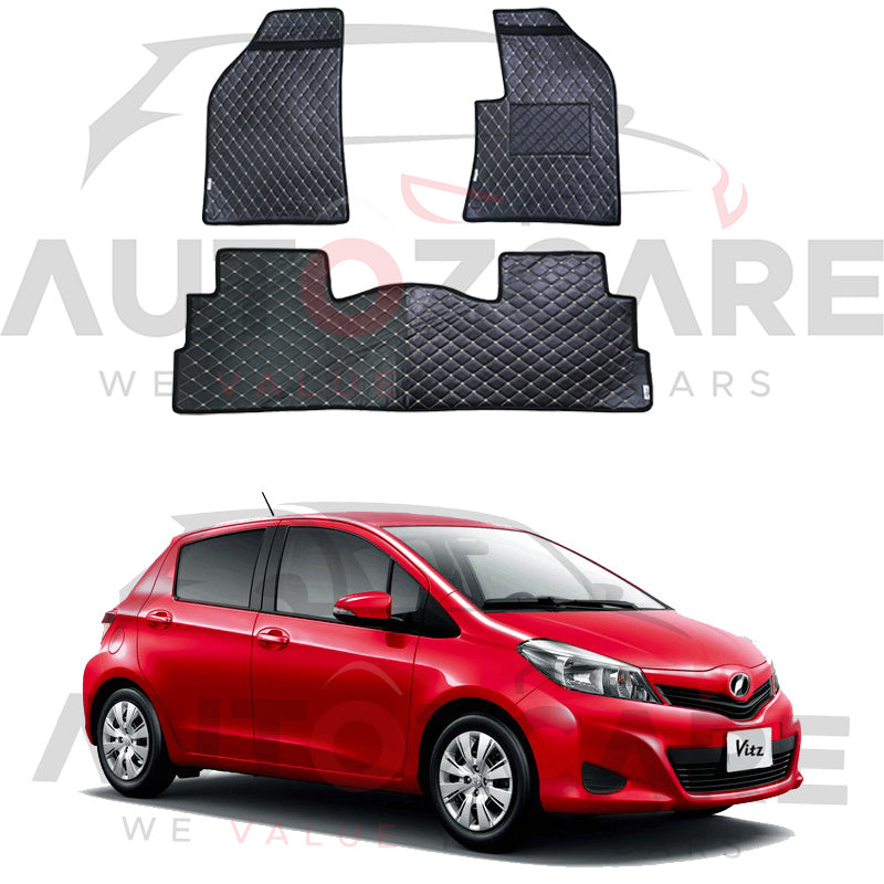 Toyota Vitz 7D Floor Mat ( Flat Style ) - Model 2005-2011