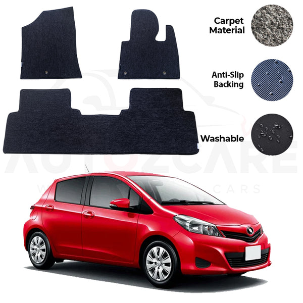 Toyota Vitz Genuine Fitting Carpet Floor Mat 3PCS - Model 2005-2011