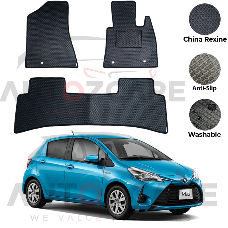 Toyota Vitz China Rexine Floor Mat 3PCS - Model 2012-2020