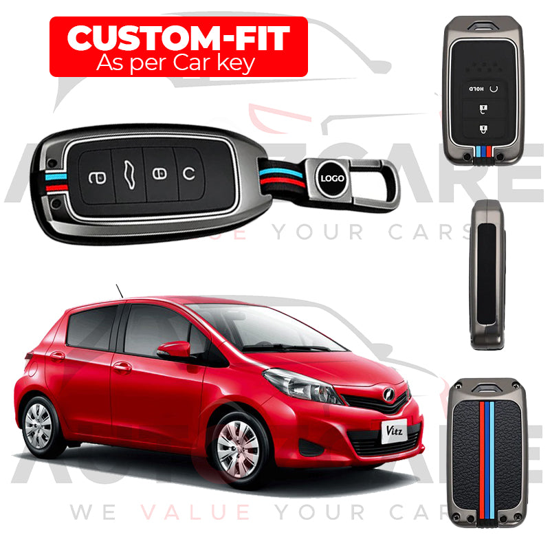 Toyota Vitz Remote Key Cover with Keychain - Model  2005-2011