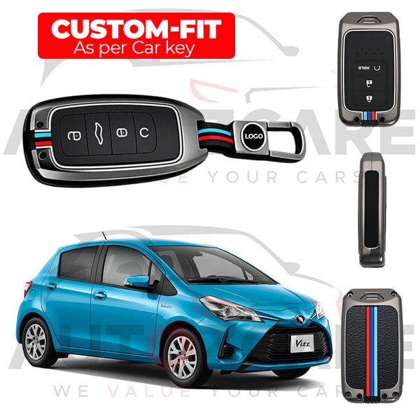Toyota Vitz Remote Key Cover with Keychain - Model  2012-2020