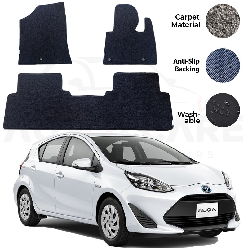 Toyota Aqua Genuine Fitting Carpet Floor Mat 3PCS - Model 2012-2021