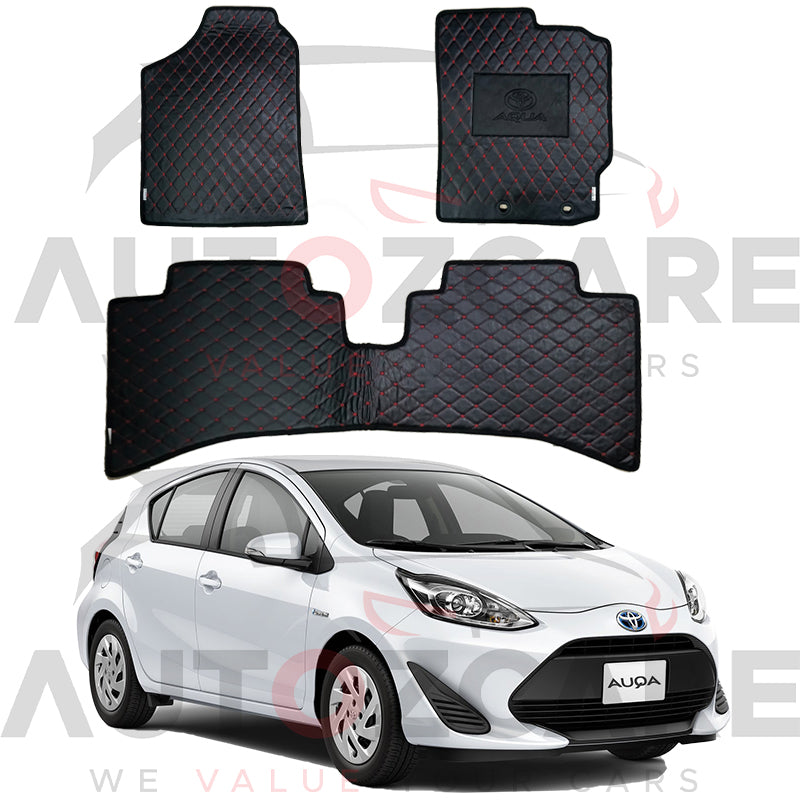 Toyota Aqua 7D Floor Mat ( Flat Style ) - Model 2012-2021