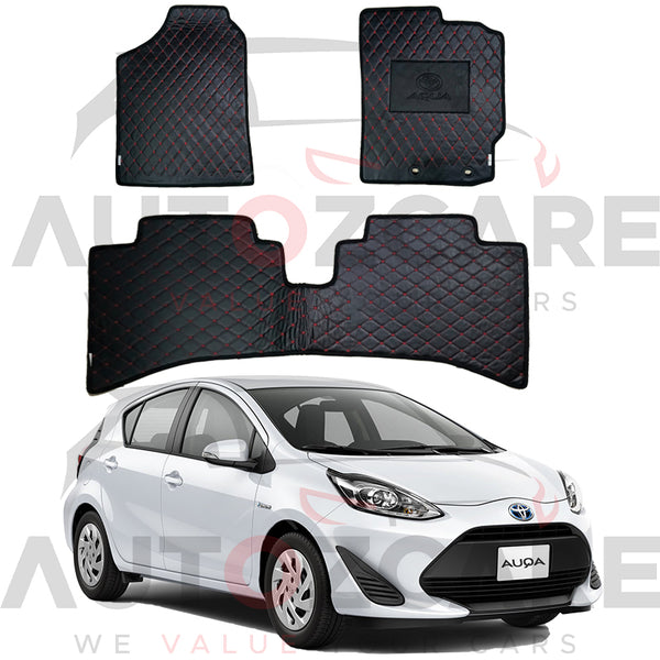 Toyota Aqua 7D Floor Mat ( Flat Style ) - Model 2012-2021