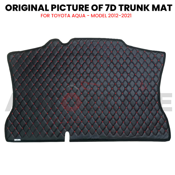 Toyota Aqua 7D Custom Car Trunk Mat - Model 2012-2021
