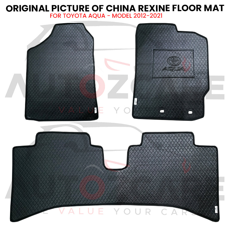 Toyota Aqua China Rexine Floor Mat 3PCS - Model 2012-2021
