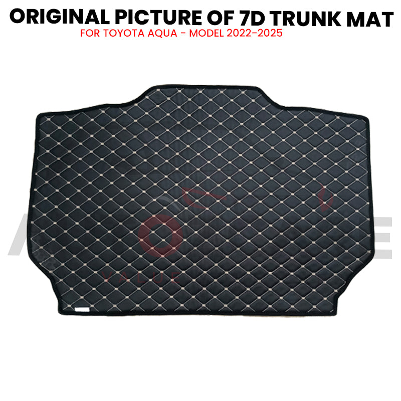 Toyota Aqua 7D Custom Car Trunk Mat - Model 2022-2025