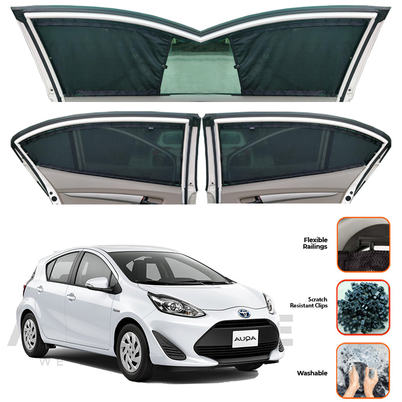 Toyota Aqua  Custom Car Sliding Curtains - Model 2012-2021