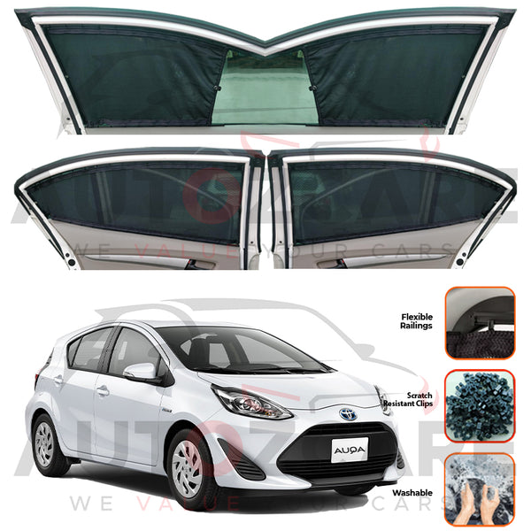 Toyota Aqua  Custom Car Sliding Curtains - Model 2012-2021